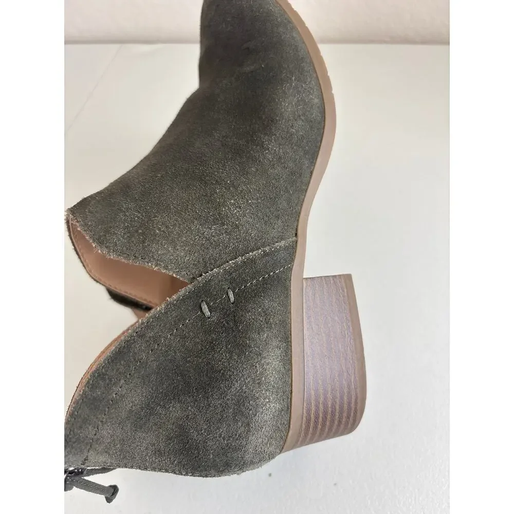 Kenneth Cole Reaction Oliver Green Suede Ankle Boots Size 8.5